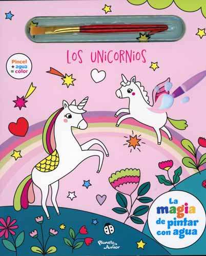 La magia de pintar con agua. Los unicornios