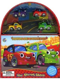 Libro de cuentos infantiles de carros con tablero de juego