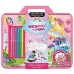 Libro de actividades de unicornios con marcadores y stickers